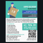 Typ der Kurierlieferung, Kurierdienstwerbung Flyer<br><div class="desc">Typ der Kurierlieferung, Kurierdienst-Werbe-Flyer durch den Business Card Store.</div>