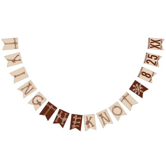 TYP DES KNOTES: KUNSTDATUM Rustikale Hochzeit Wimpelkette (Alle)