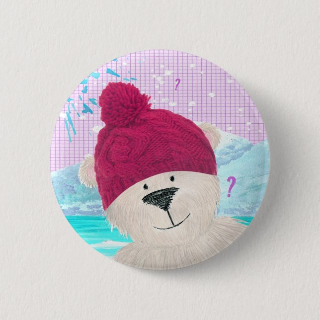 Typ des polaren Bären Button (Vorderseite)