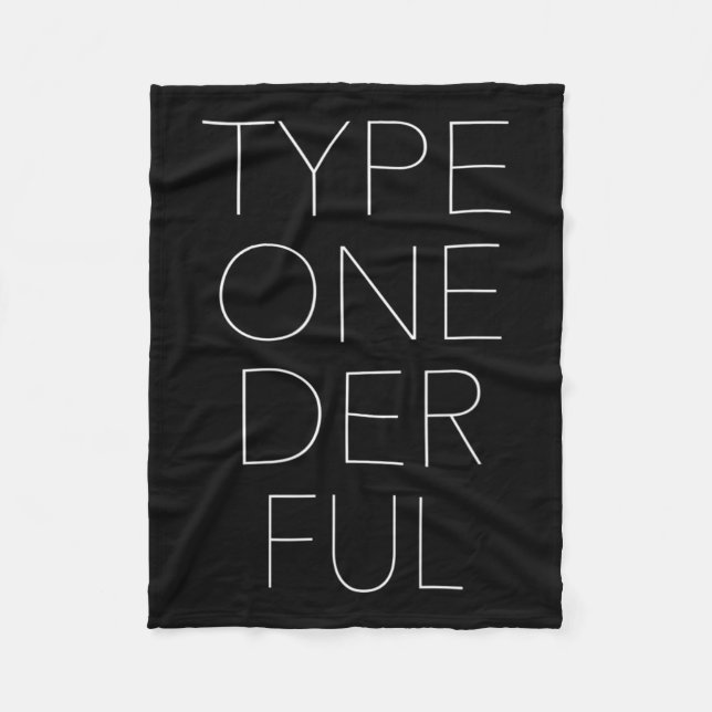 Typ eins: Das volle Diabetes-Bewusstsein 1 Fleecedecke (Vorderseite)