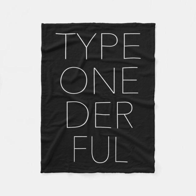 Typ eins: Das volle Diabetes-Bewusstsein Fleecedecke (Vorderseite)