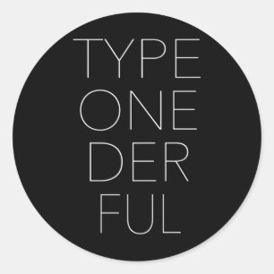 Typ eins: Das volle Diabetes-Bewusstsein Runder Aufkleber