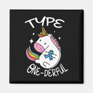 Typ Eins-wunderbares Einhorn für einen Diabetiker Magnet