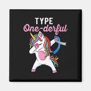 Typ Einzigartiges Dabbing-Einhorn Typ-1-Diabetes-B Magnet