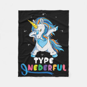 Typ Einzigartiges Einhorn Dub Typ-1-Diabetes-Bewus Fleecedecke
