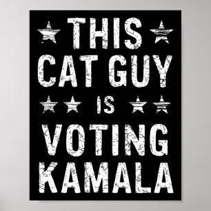 Typ für Kamala Abstimmung Blue 2024 Präsident Harr Poster