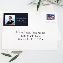 Typ Grad Moderne Rücksendeadresse Foto Adressaufkleber