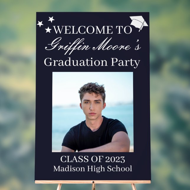 Typ Grad Modernes Graduiertenstudio Custom Foto Be Acrylschild (Neutral)