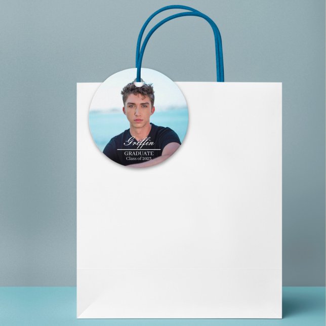 Typ Grad Modernes Graduiertenstudio Maßgeschneider Geschenkanhänger (Von Creator hochgeladen)