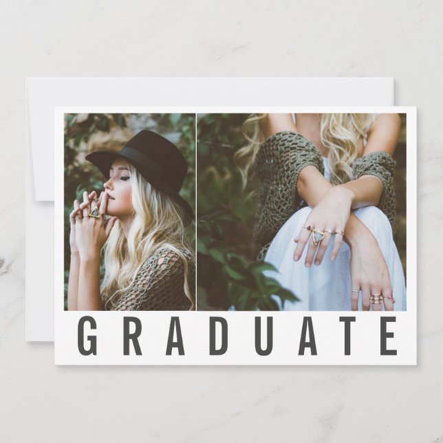 TYP- GRADUATKARTE(KLIPPIERTE FOTO) ANKÜNDIGUNG (Vorderseite)