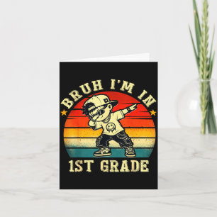 Typ in der 1. Klasse lustiger erster Schultag Jung Karte