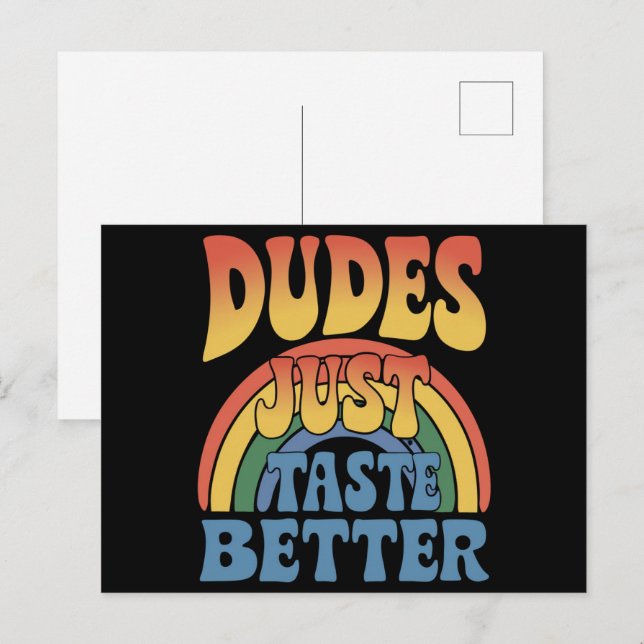 Typ kosten einfach einen besseren Regenbogen Gay P Postkarte (Vorne/Hinten)