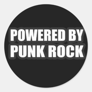 Typ Mädchen mit PUNK ROCK Musik Runder Aufkleber