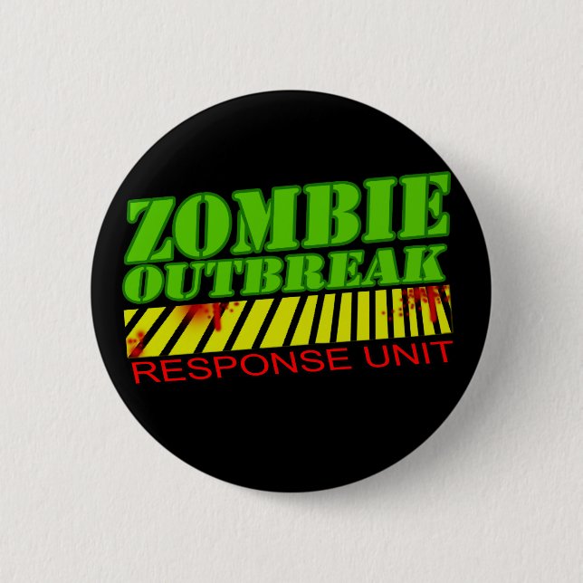 Typ Mädchen untot Zombies lustiges Zombie-Shirt Button (Vorderseite)