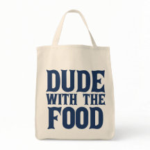 Typ mit dem Lebensmittel Blue