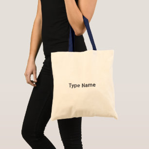 Typ Name Schön gedruckt Natürlich und Navy Tragetasche