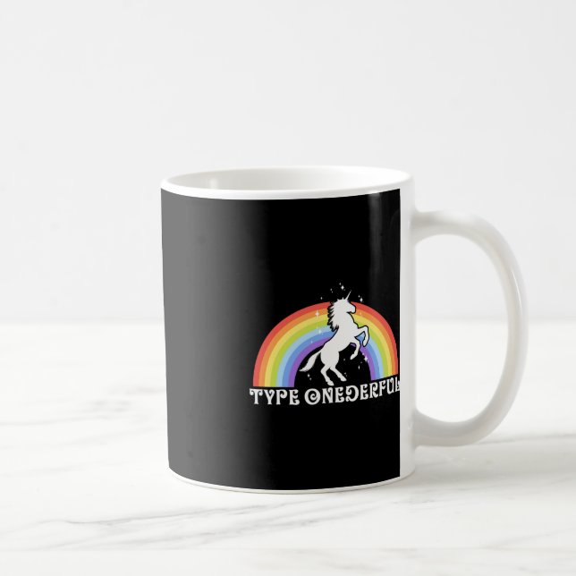 Typ onderful Typ 1 Diabetes Unicorn Rainbow Awa Kaffeetasse (Rechts)