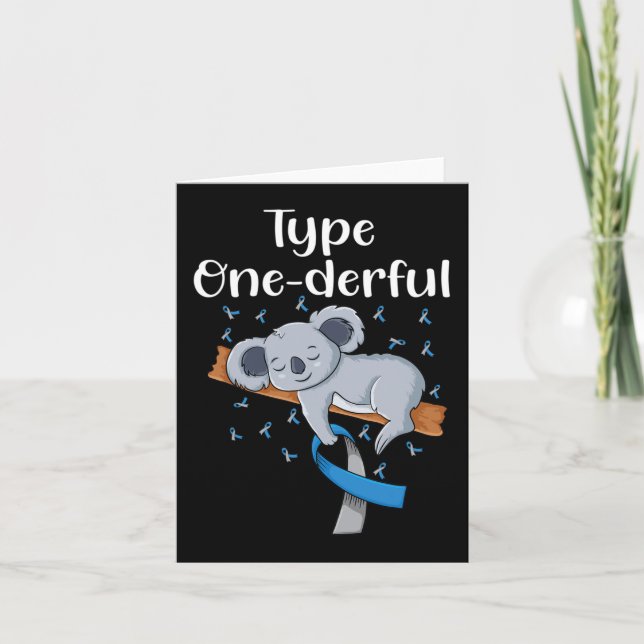 Typ onedere Koala Diabetes Band T1D Diabetes Karte (Vorderseite)