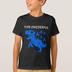 Typ Onederful T-rex Typ-1 Diabetes Bewusstsein T-Shirt