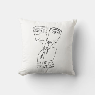 Typ paaren Freunde Geschenk Kubismus Stil Schwarz Kissen