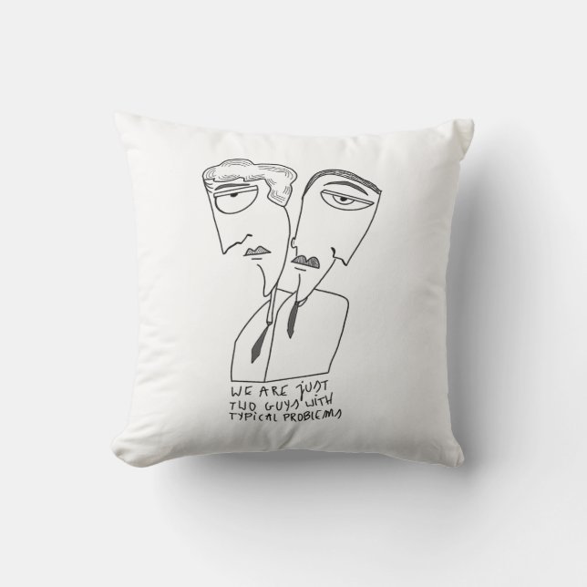 Typ paaren Freunde Geschenk Kubismus Stil Schwarz Kissen (Vorderseite)