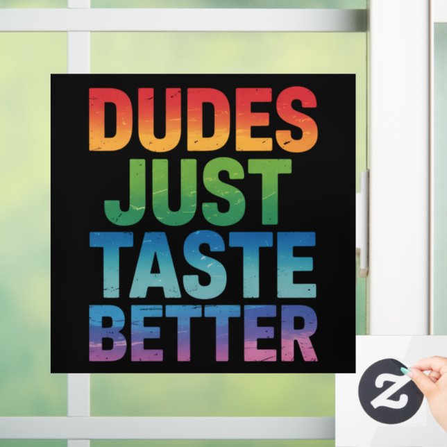 Typ probieren einfach besser Gay Pride LGBTQ Fensteraufkleber (Zuhause)