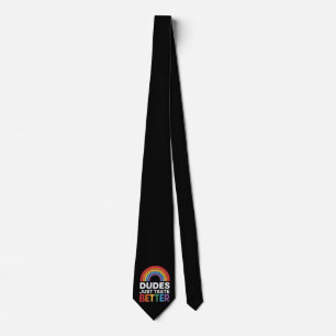Typ probieren einfach besser Gay Rainbow LGBTQ Krawatte