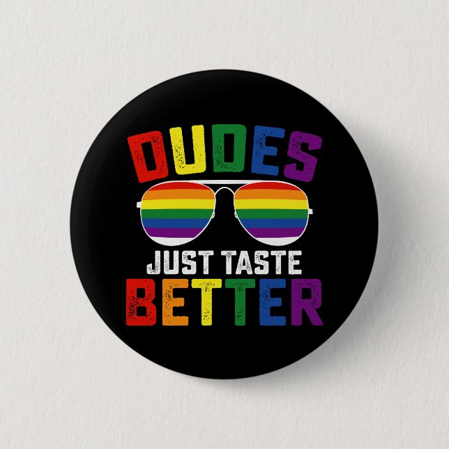 Typ probieren einfach besseren Gay LGBT Prix Button (Vorderseite)