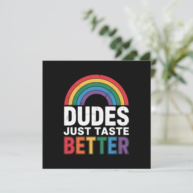 Typ probieren einfach ein LGBTQ-Geschenk für Gay P Einladung (Stehend Vorderseite)