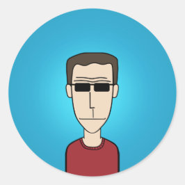 Typ Runder Aufkleber