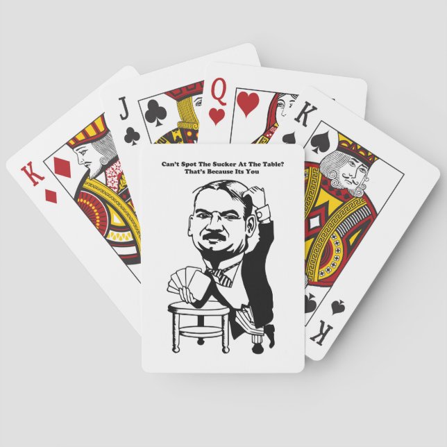 Typ spielen Poker Casino sucker zitiert Kunst Spielkarten (Rückseite)