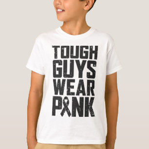 Typ tragen rosa Brustkrebs-Bewusstsein Männer Jung T-Shirt