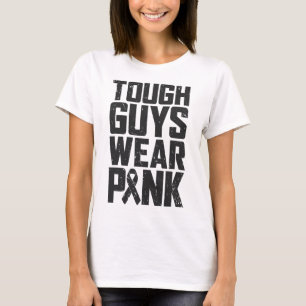 Typ tragen rosa Brustkrebs-Bewusstsein Männer Jung T-Shirt