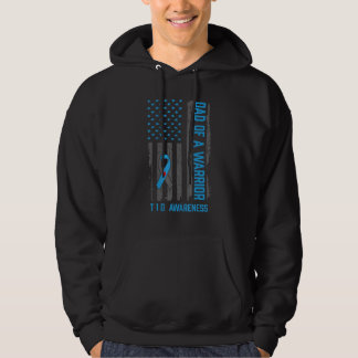 Type 1 Diabetes Awareness T1D Dad of Warrior Type  Hoodie