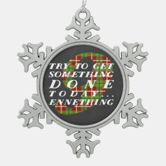 Type 9 ornement drôle d'Enneagram de flocon de