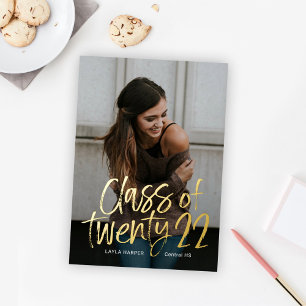 Type artistique Faire-part de graduation en huile