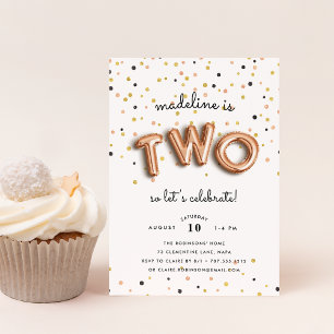 Type de ballon Invitation de fête d'anniversaire