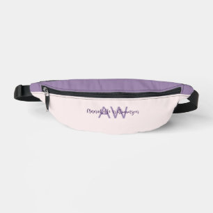 Type de script féminin Initiales et nom Violet rou