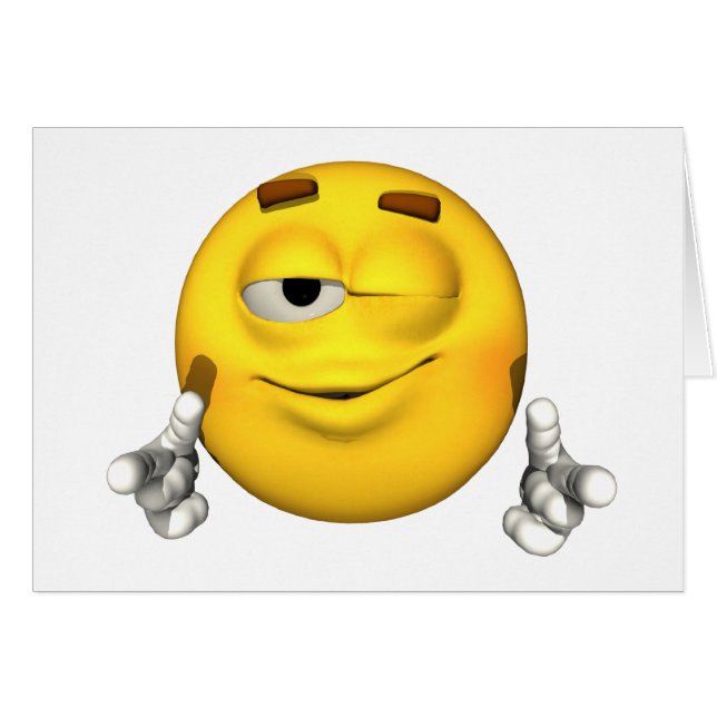 Type d'émotion - carte de clin d'oeil (Devant horizontal)