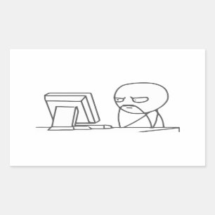 Type Meme - autocollants d'ordinateur de rectangle