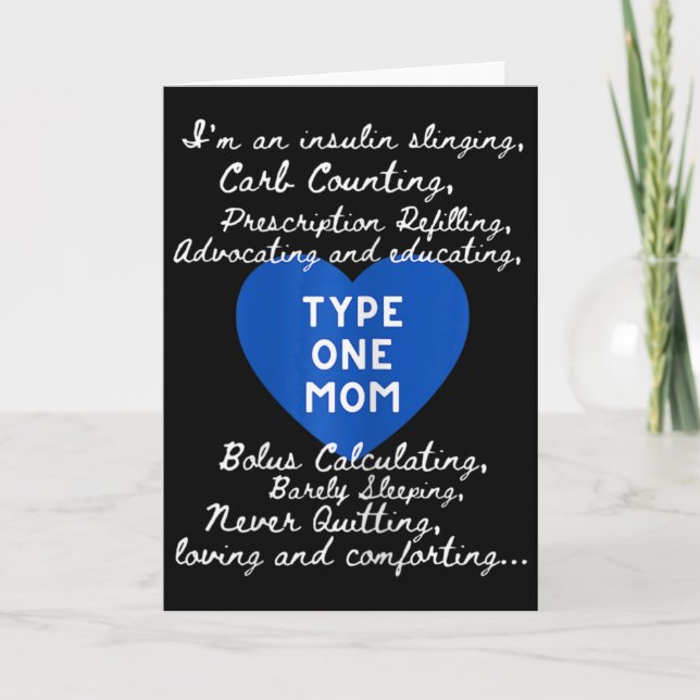Type One Mom Awareness  Karte (Vorderseite)
