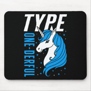 Type One Wundervolles Einhorn T1d Mädchen Diabetes Mousepad