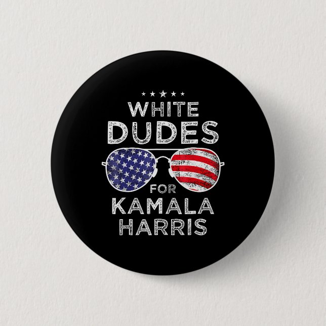 Typen für Kamala Harris Sungles Retro Button (Vorderseite)