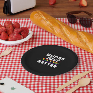 Typen probieren nur bessere Gay Pride Geschenke Id Pappteller