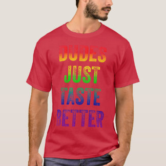 Typen schmecken einfach besser gay gestresst retro T-Shirt