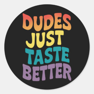 Typen schmecken einfach besser Gay Pride Vintage Runder Aufkleber