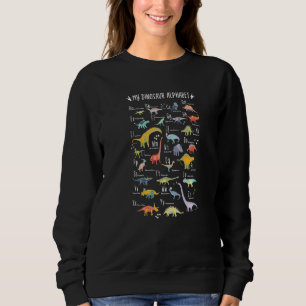 Typen von Dinosauriern Alphabet A Z ABC Dino Ident Sweatshirt