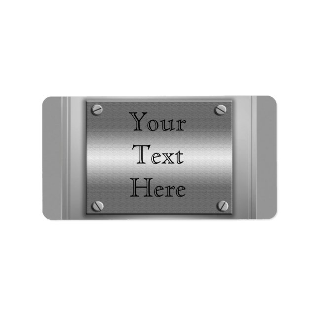 Typenschilder für Metall Adressaufkleber (Vorne)