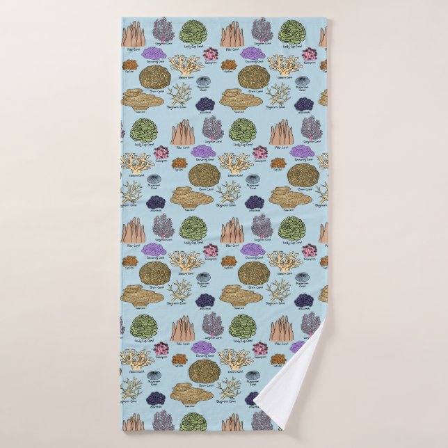 Types De Corail (Serviette de bain)