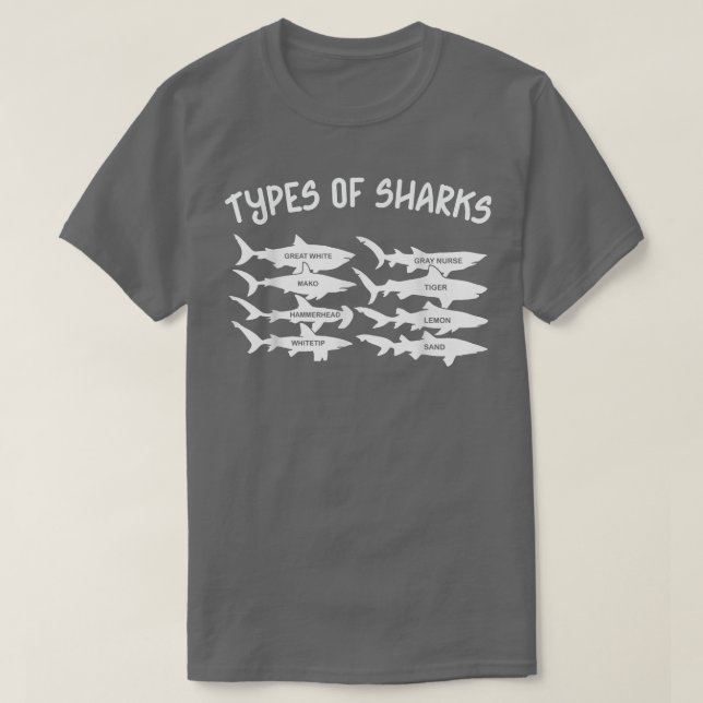 Types Of Sharks T-Shirt (Design vorne)